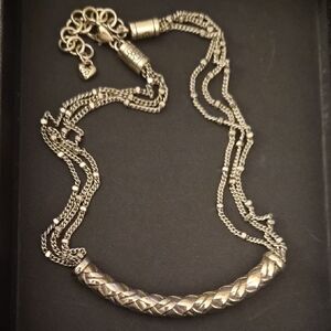 Brighton Silver Multi-Strand Braided Necklace